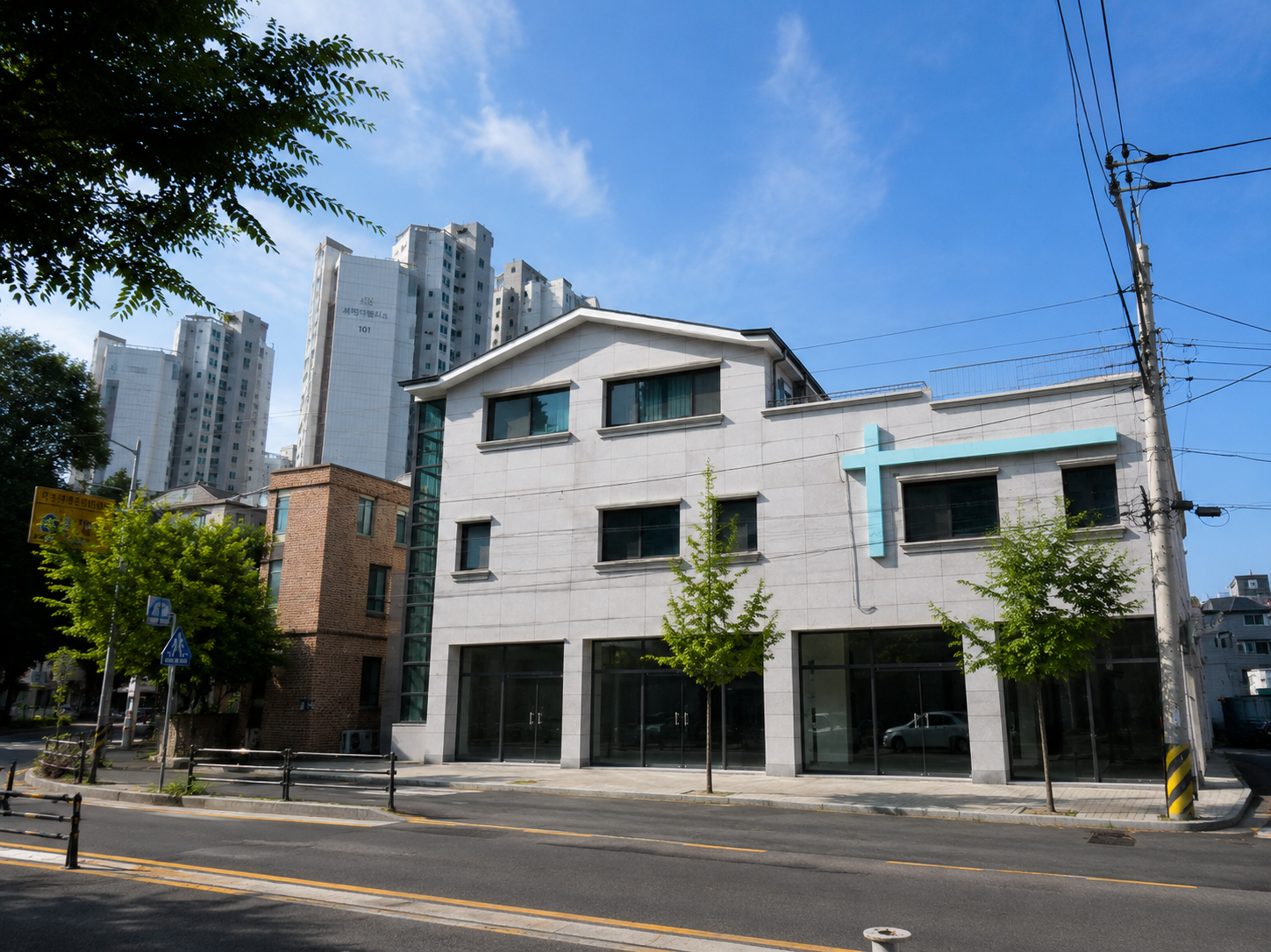 호암택지지구 근린상가 공사